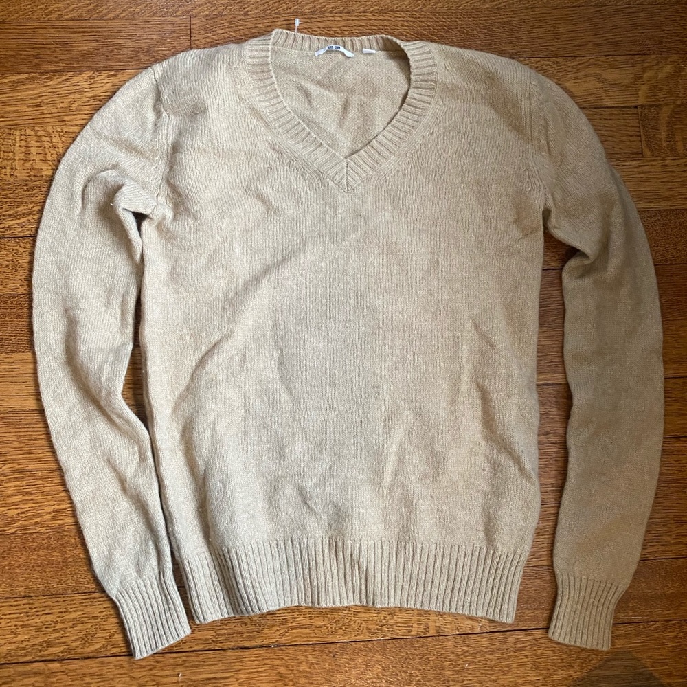 Uniqlo Wool Tan Sweater